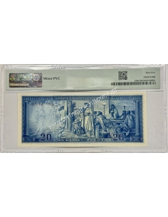 20 Δραχμές 1955 PMG About Uncirculated 55 2