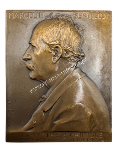 Marcelin Berthelot Centenary Plaque1927 by Chaplain, France