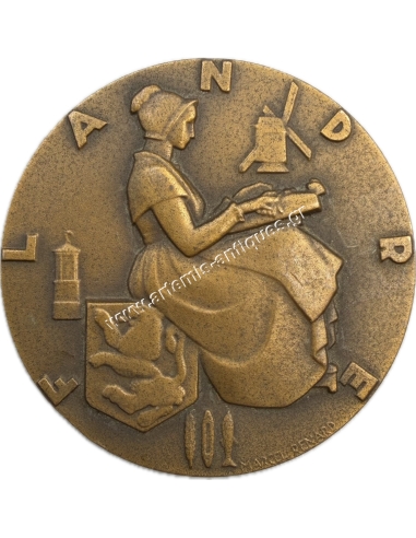 Compagnie Generale Transatlantique "Flandre" 1952 Medal France