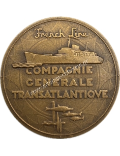 Compagnie Generale Transatlantique "Flandre" 1952 Μετάλλιο Γαλλία 2