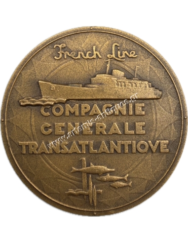 Compagnie Generale Transatlantique "Flandre" 1952 Μετάλλιο Γαλλία