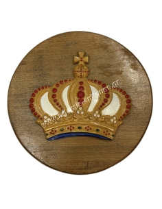 Handpainted Crown on Wooden plate