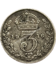 3 Pence 1916  George V Ηνωμένο Βασίλειο Mint Error 2