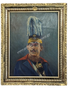 King Constantine IB, oil painting on wood