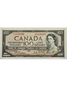 100 Dollars 1954 P-82b Elizabeth II Canada