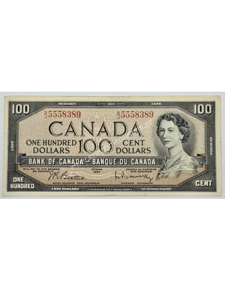 100 Dollars 1954 P-82b Elizabeth II Καναδάς