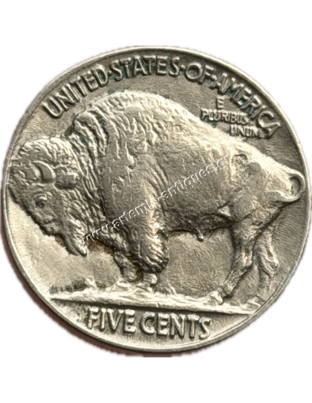 5 Cents 1937 Buffalo Nickel AU+