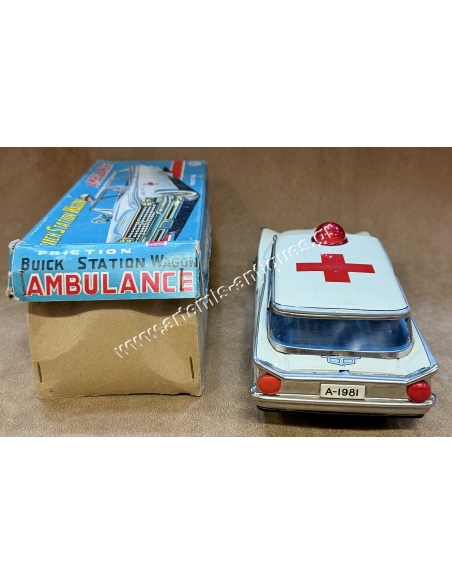 Buick Station Wagon Ambulance Friction Τσίγκινο παιχνίδι, Modern Toys κατασκευή Ιαπωνία, στο κουτί του