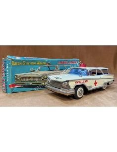 Buick Station Wagon Ambulance Friction Τσίγκινο παιχνίδι, Modern Toys κατασκευή Ιαπωνία, στο κουτί του
