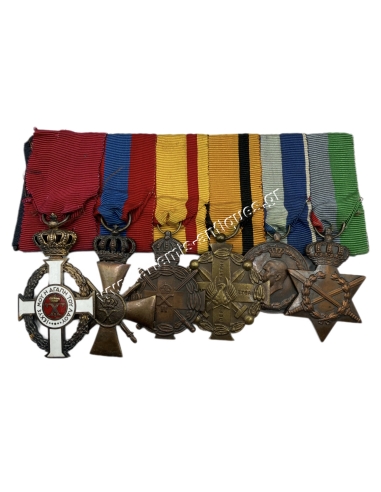 Greek Bar of 6 Medals WW2