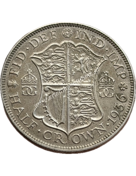 1/2 Crown 1936 George V AU+ United Kingdom