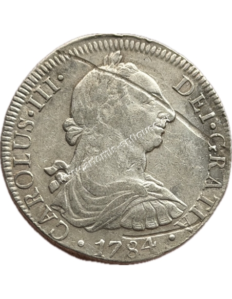 8 Reales 1784 FM Charles III New Spain, Mexico