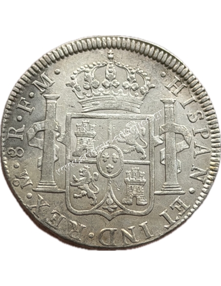 8 Reales 1784 FM Charles III New Spain, Mexico