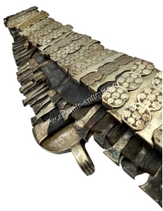 19th Century Traditional Silver Plated Belt with leather 2