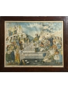 The Oath of Lord Byron on the tomb of Markos Botsaris in Messolonghi on April 7, 1824, Chromolithograph