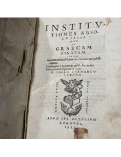 Institutiones absolutissimae in Graecam linguam, Cleynaerts Nicolas 1552 2