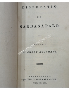 Disputatio de Sardanapalo 1819 Wopko Cnoop Koopmans