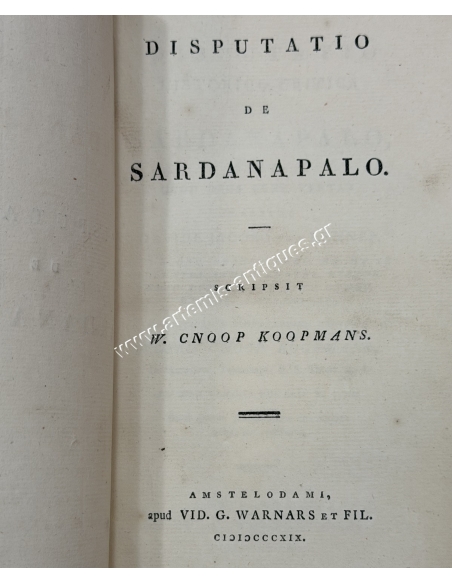 Disputatio de Sardanapalo 1819 Wopko Cnoop Koopmans