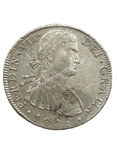 8 Reales 1809 TH Ferdinand VII Νέα Ισπανία, Μεξικό