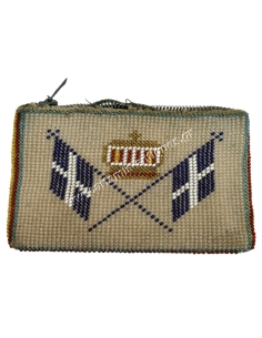 Greek glass beaded purse