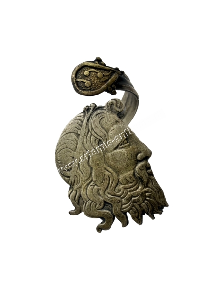 Poseidon Greek Silver Coin Ring