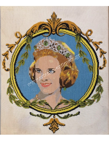 Anna Maria Queen of Greece, 1960s Embroidery