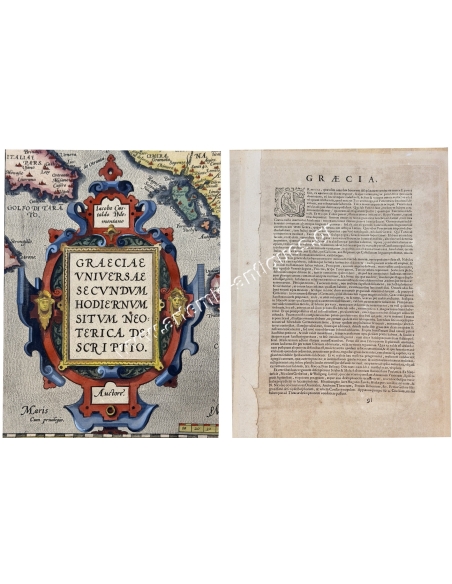 Graecia, Theatrum Orbis Terrarum by Abraham Ortelius - map of Greece 1570 - 1612