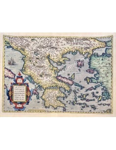 Graecia, Theatrum Orbis Terrarum by Abraham Ortelius - χάρτης της Ελλάδας 1570 - 1612