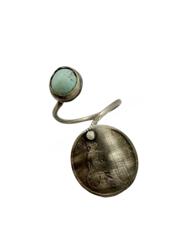 Ionian State Silver Coin Ring