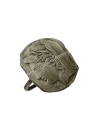 Demeter Greek Silver Coin Ring