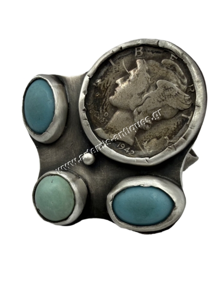 Mercury Dime Silver Coin Ring