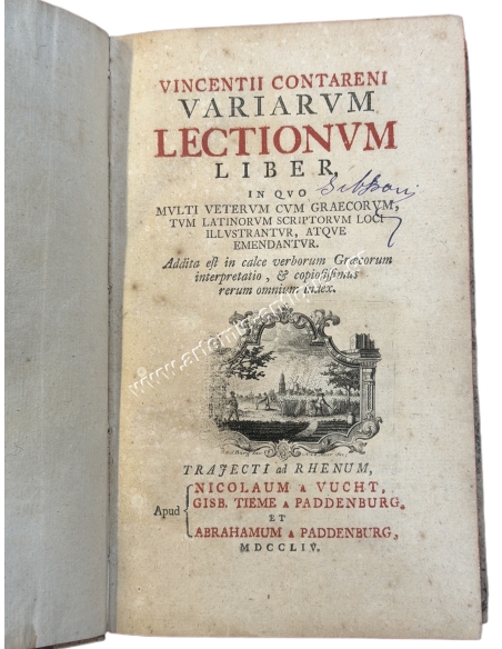 Βιβλίο Ποικίλων Αναγνωσμάτων του Vincenzo Contarini 1754
