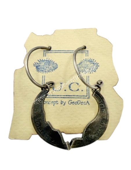 King George A Coin Silver Earrings