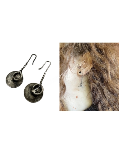 Ethiopian Coins Silver Earrings