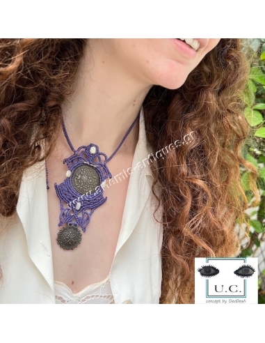 Necklace with 19th century Traditional Buckles