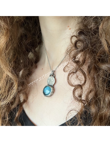 Greek Silver Coin Necklace