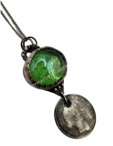 Greek Silver Coin Necklace