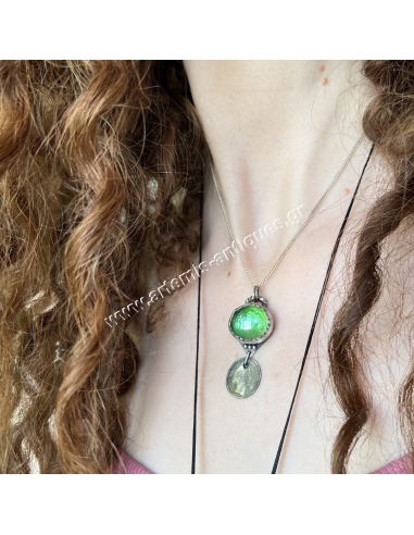 Greek Silver Coin Necklace
