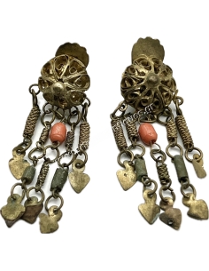 Art Deco Dangle Clip Earrings