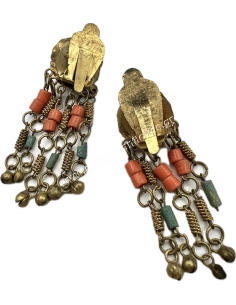 Art Deco Dangle Clip Earrings 2