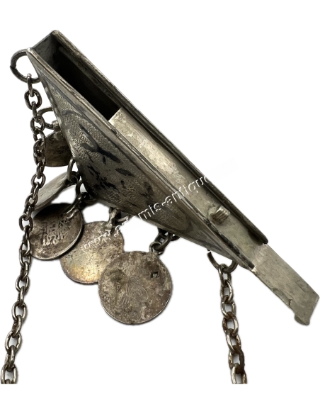 19th Century Silver Amulet with coins