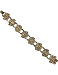 Silver Gold plated filigree Bracelet 19th century 2