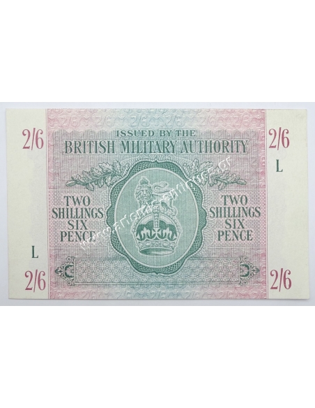 2 Shillings 6 Pence 1942-1943 L British Military Authority United Kingdom UNC