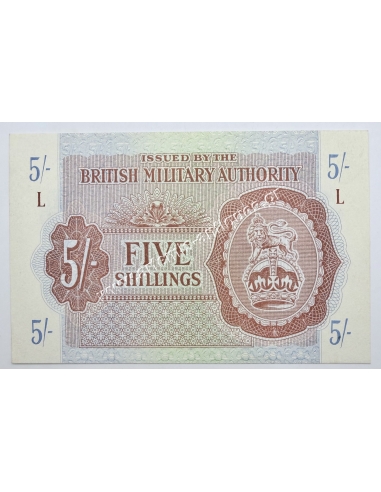 5 Shillings 1942-1943 L Βρετανική Στρατιωτική Αρχή Ηνωμένο Βασίλειο UNC
