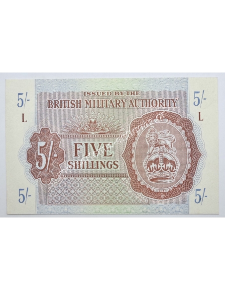 5 Shillings 1942-1943 L Βρετανική Στρατιωτική Αρχή Ηνωμένο Βασίλειο UNC