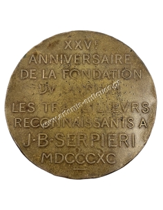 Jean Baptiste Serpieri 25th anniversary of the founding of the Lavrion mines Medal by Georges Lemaire 2