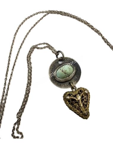 Greek Silver Coin Necklace