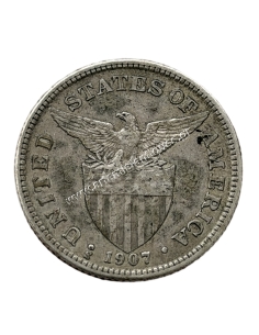 50 Centavos 1907 S Διοίκηση Η.Π.Α Φιλιππίνες 2