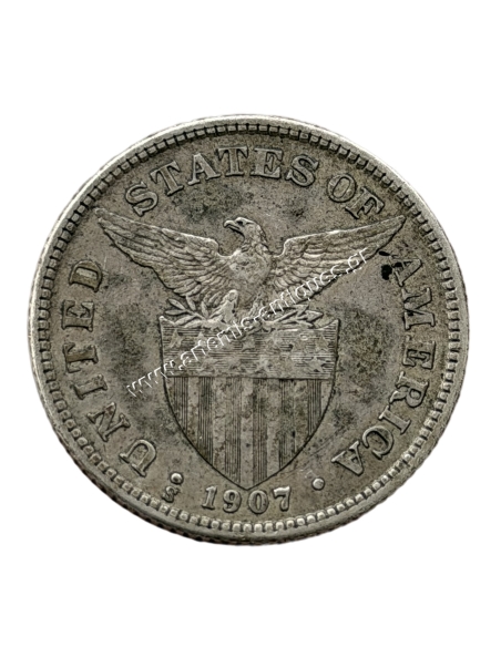 50 Centavos 1907 S US Administration Philippines