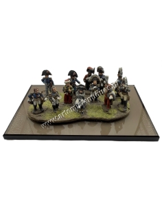 Napoleon and his marshals at the battle of Borodino in 1812, mini figures diorama